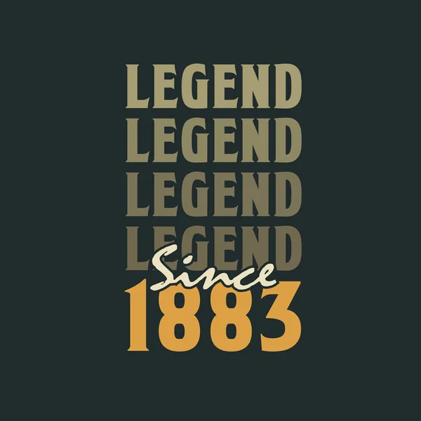 Legenda Desde 1883 Vintage 1883 Aniversário Celebração Design —  Vetores de Stock