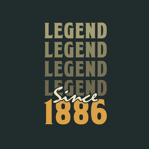 Legend 1886 Vintage 1886 Birthday Celebration Design — Stock Vector