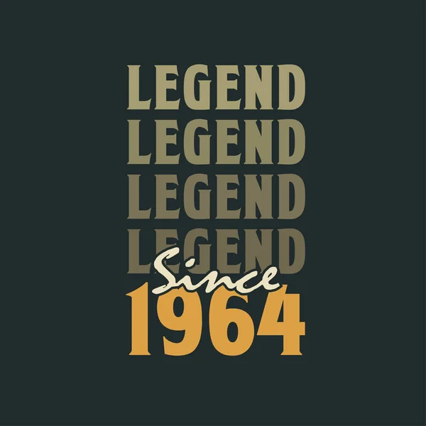 Legend 1964 Vintage 1964 Birthday Celebration Design — Stock Vector