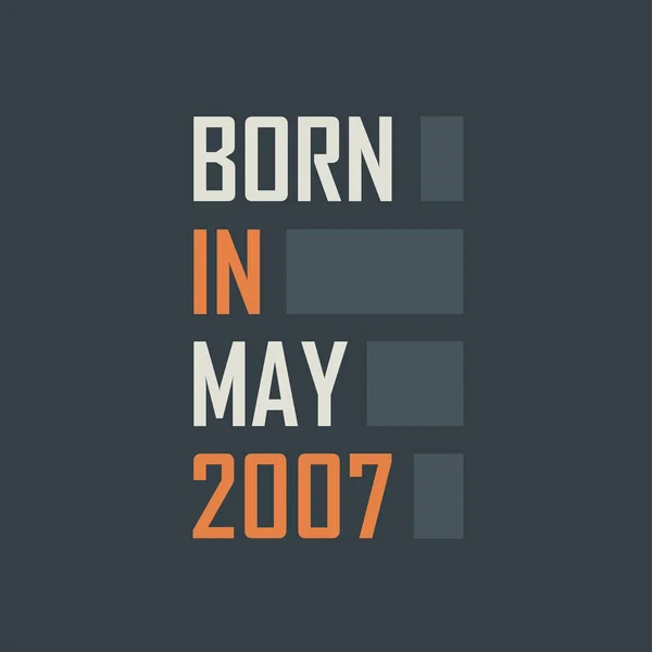 Γεννήθηκε Τον Μάιο Του 2007 Σχέδια Γενεθλίων Για Μάιο Του — Διανυσματικό Αρχείο