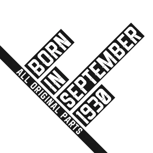 Geboren September 1930 Geburtszitierentwurf Für Die Jahr 1930 Geborenen — Stockvektor