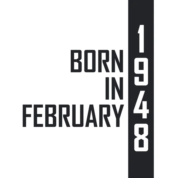 Şubat 1948 Doğmuş Şubat 1948 Doğanlar Için Doğum Günü Kutlaması — Stok Vektör