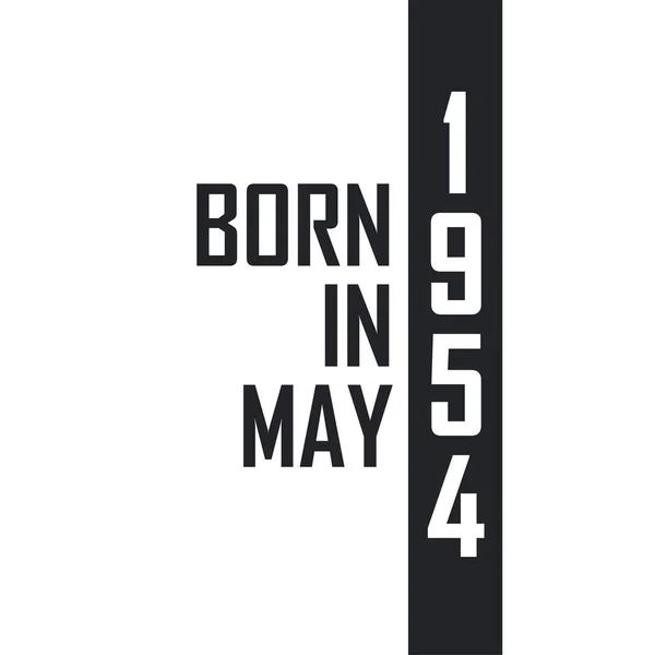 Mayıs 1954 Doğumlu Mayıs 1954 Doğanlar Için Doğum Günü Kutlaması — Stok Vektör