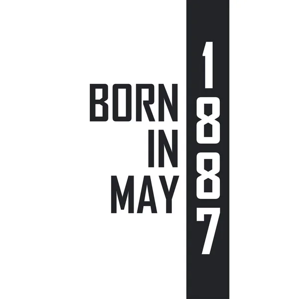 Geboren Mei 1887 Verjaardagsfeest Voor Degenen Die Geboren Zijn Mei — Stockvector