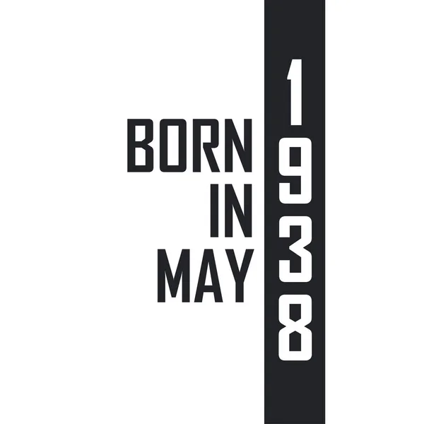 Γεννήθηκε Τον Μάιο Του 1938 Γιορτή Γενεθλίων Για Όσους Γεννήθηκαν — Διανυσματικό Αρχείο
