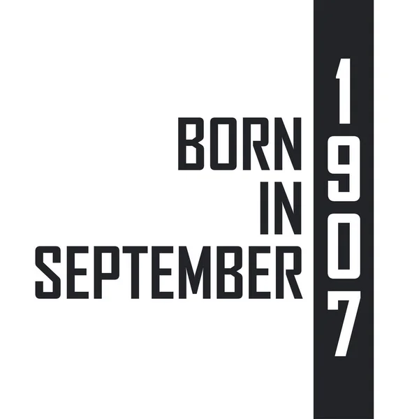 1907年9月出生 1907年9月出生的人的生日庆祝活动 — 图库矢量图片