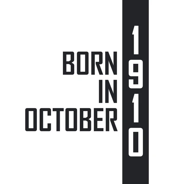 Nascido Outubro 1910 — Vetor de Stock