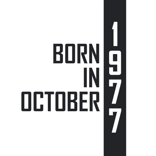 1977年10月出生 — 图库矢量图片