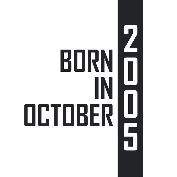 Ekim 2005 Doğumlu — Stok Vektör