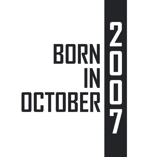 Ekim 2007 Doğdu — Stok Vektör