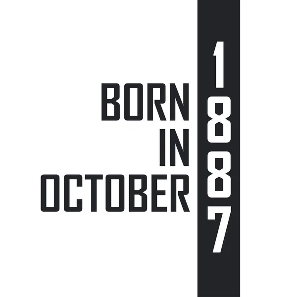 Born October 1887 — Stock Vector