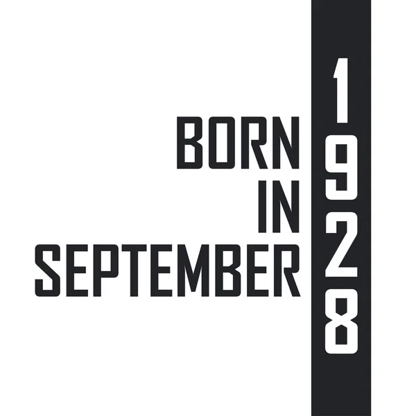 Γεννήθηκε Τον Σεπτέμβριο Του 1928 Γιορτή Γενεθλίων Για Όσους Γεννήθηκαν — Διανυσματικό Αρχείο