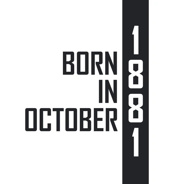 1881年10月出生 — 图库矢量图片