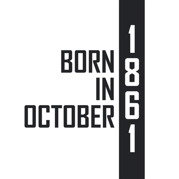 Ekim 1861 Doğumlu — Stok Vektör
