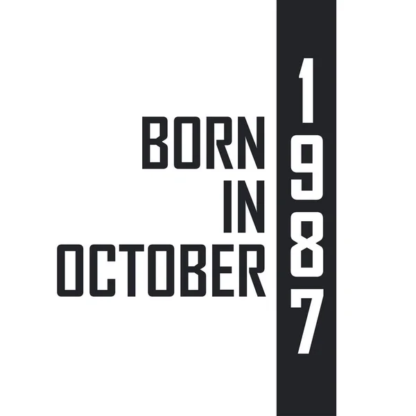 Ekim 1987 Doğumlu — Stok Vektör
