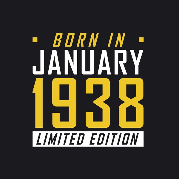 Родился Январе 1938 Года Limited Edition Ограниченная Футболка Мбаппе — стоковый вектор