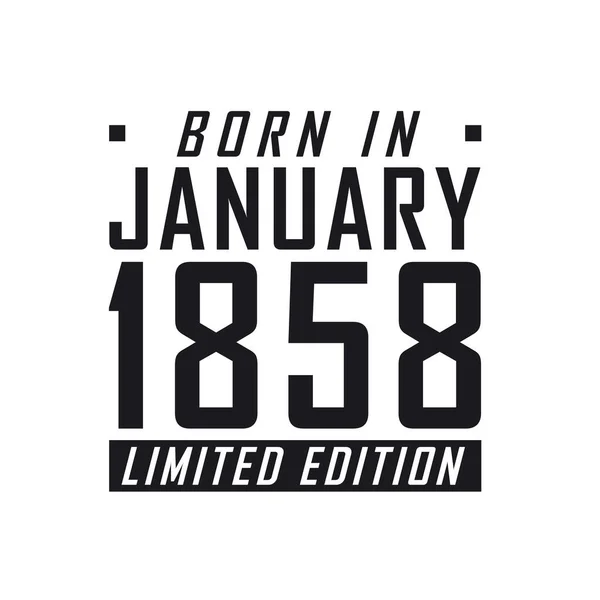 Родился Январе 1858 Года День Рождения Тех Родился Январе 1858 — стоковый вектор