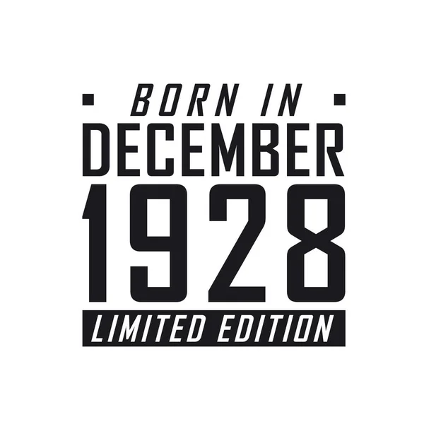 Data Urodzenia Grudzień 1928 Uroczystości Urodzinowe Dla Urodzonych Grudniu 1928 — Wektor stockowy