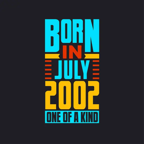 Γεννήθηκε Τον Ιούλιο Του 2002 Μοναδικό Στο Είδος Του Περήφανος — Διανυσματικό Αρχείο