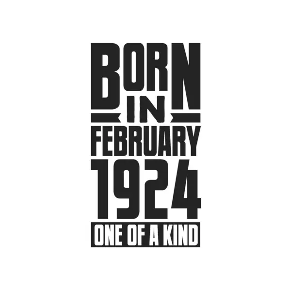 Γεννήθηκε Τον Φεβρουάριο Του 1924 Σχέδια Γενεθλίων Για Φεβρουάριο Του — Διανυσματικό Αρχείο