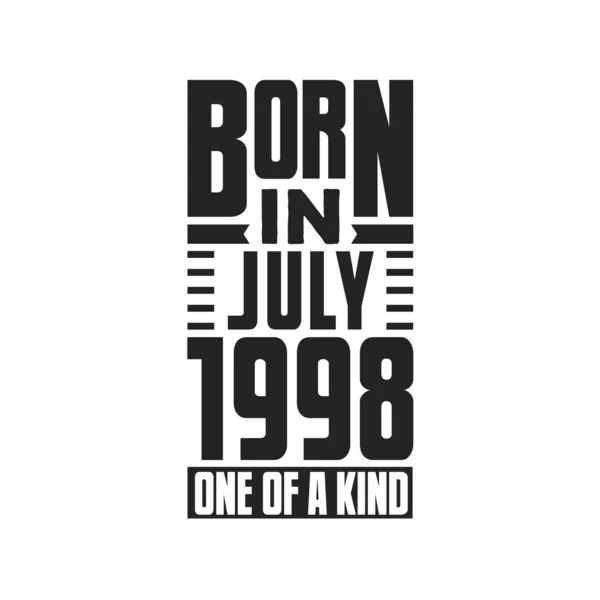 Γεννήθηκε Τον Ιούλιο Του 1998 Σχεδιασμός Αποσπασμάτων Γενεθλίων Για Τον — Διανυσματικό Αρχείο