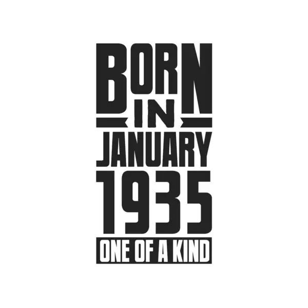 Γεννήθηκε Τον Ιανουάριο Του 1935 Σχέδια Γενεθλίων Για Τον Ιανουάριο — Διανυσματικό Αρχείο