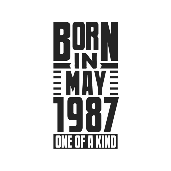 Γεννήθηκε Τον Μάιο Του 1987 Σχέδια Γενεθλίων Για Μάιο 1987 — Διανυσματικό Αρχείο