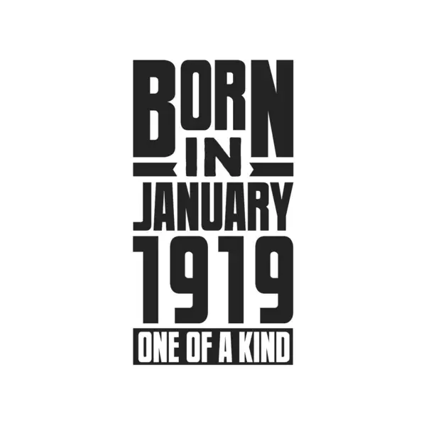 Γεννήθηκε Τον Ιανουάριο Του 1919 Σχέδια Γενεθλίων Για Τον Ιανουάριο — Διανυσματικό Αρχείο