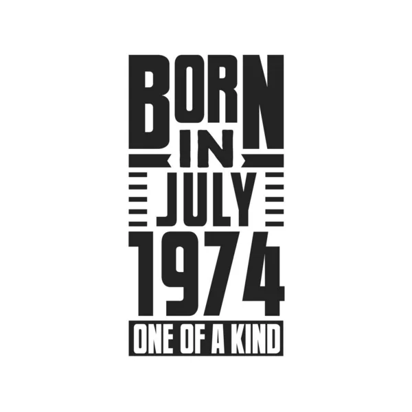 Γεννήθηκε Τον Ιούλιο Του 1974 Σχέδια Γενεθλίων Για Τον Ιούλιο — Διανυσματικό Αρχείο