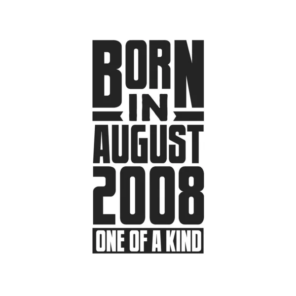2008年8月生まれ 2008年8月の誕生日の見積もりデザイン — ストックベクタ