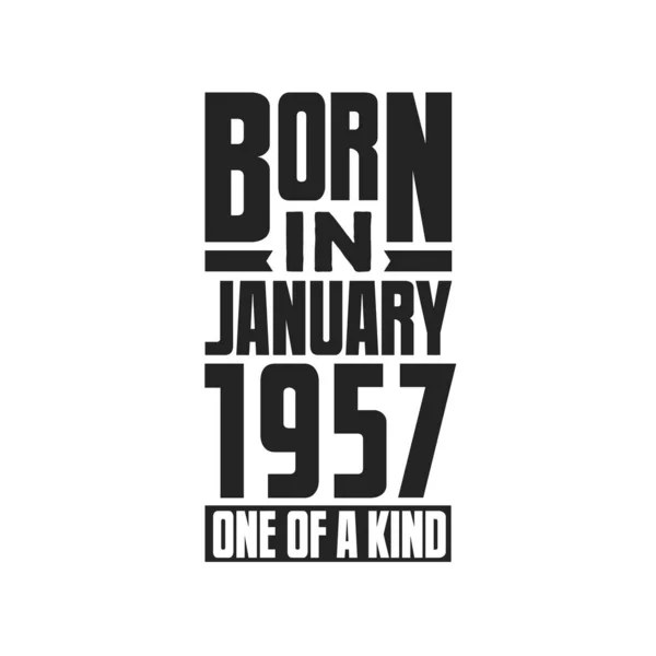 Γεννήθηκε Τον Ιανουάριο Του 1957 Σχέδια Γενεθλίων Για Τον Ιανουάριο — Διανυσματικό Αρχείο