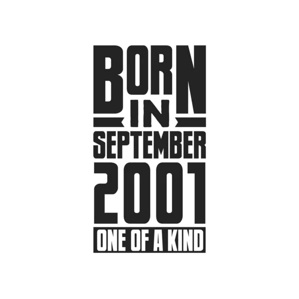 Γεννήθηκε Τον Σεπτέμβριο Του 2001 Σχέδια Γενεθλίων Για Σεπτέμβριο Του — Διανυσματικό Αρχείο