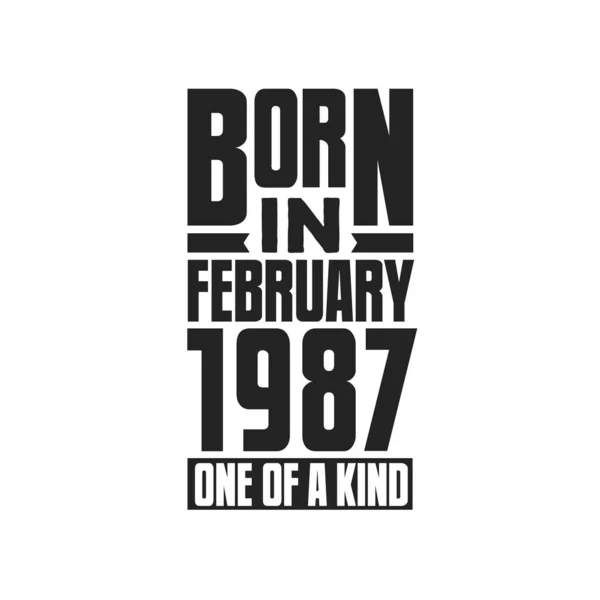 Γεννήθηκε Τον Φεβρουάριο Του 1987 Σχέδια Γενεθλίων Για Φεβρουάριο 1987 — Διανυσματικό Αρχείο