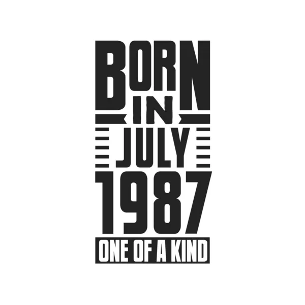Γεννήθηκε Τον Ιούλιο Του 1987 Σχέδια Γενεθλίων Για Τον Ιούλιο — Διανυσματικό Αρχείο