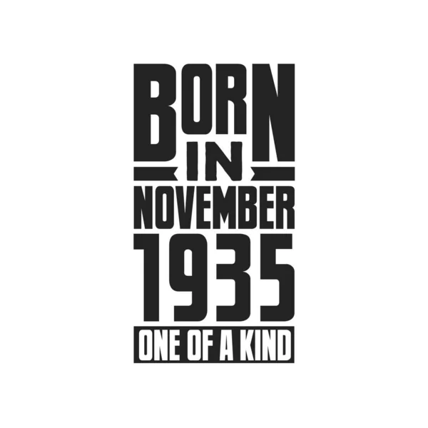 Γεννήθηκε Τον Νοέμβριο Του 1935 Σχέδια Γενεθλίων Για Νοέμβριο Του — Διανυσματικό Αρχείο