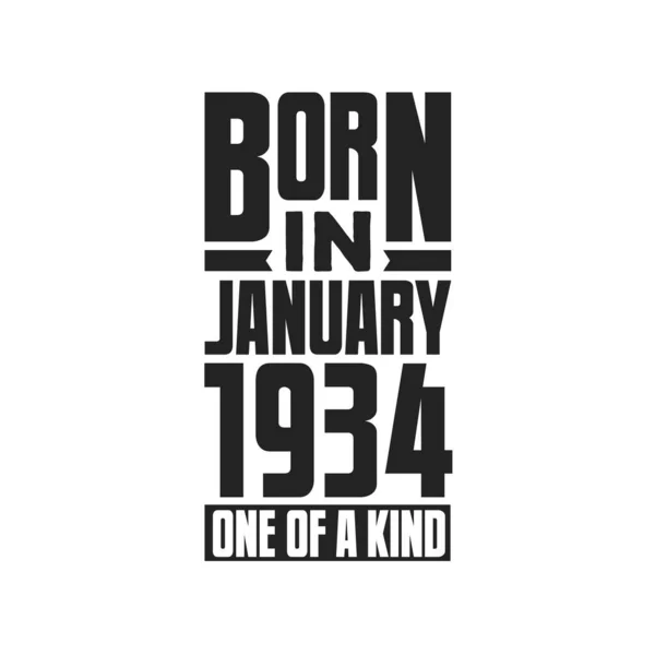 Γεννήθηκε Τον Ιανουάριο Του 1934 Σχέδια Γενεθλίων Για Τον Ιανουάριο — Διανυσματικό Αρχείο