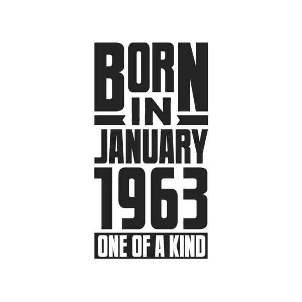 Γεννήθηκε Τον Ιανουάριο Του 1963 Σχέδια Γενεθλίων Για Τον Ιανουάριο — Διανυσματικό Αρχείο