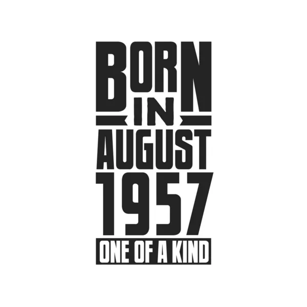 Γεννήθηκε Τον Αύγουστο Του 1957 Σχέδια Γενεθλίων Για Τον Αύγουστο — Διανυσματικό Αρχείο