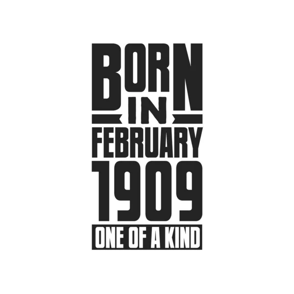 Γεννήθηκε Τον Φεβρουάριο Του 1909 Σχέδια Γενεθλίων Για Φεβρουάριο Του — Διανυσματικό Αρχείο