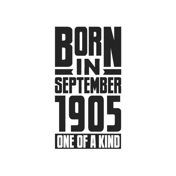 Γεννήθηκε Τον Σεπτέμβριο Του 1905 Σχέδια Γενεθλίων Για Σεπτέμβριο Του — Διανυσματικό Αρχείο