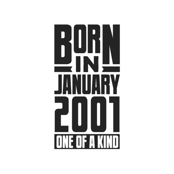 Γεννήθηκε Τον Ιανουάριο Του 2001 Σχέδια Γενεθλίων Για Τον Ιανουάριο — Διανυσματικό Αρχείο