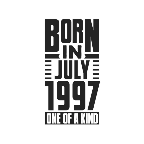 Γεννήθηκε Τον Ιούλιο Του 1997 Σχεδιασμός Αποσπασμάτων Γενεθλίων Για Τον — Διανυσματικό Αρχείο