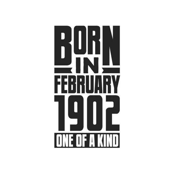 Γεννήθηκε Τον Φεβρουάριο Του 1902 Σχέδια Γενεθλίων Για Τον Φεβρουάριο — Διανυσματικό Αρχείο