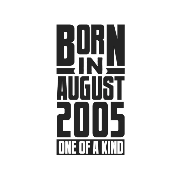 2005年8月生まれ 2005年8月の誕生日の見積もりデザイン — ストックベクタ