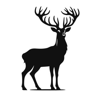 Vahşi Yaşam Sanatı, Seyahat Zirvesi ve Egzotik Hayvan Tasarımları için Çöl Yürüyen Deve Silueti Kara Vektör Grafiği.