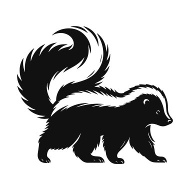 Kokarca silueti orman için yürüyen siyah vektör. Kokuşmuş hayvan ve doğa tasarımı.