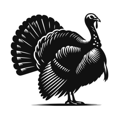 Türkiye silueti çiftlik yaban hayatı ve büyük hayvan doğası tasarımı için ayakta duran siyah vektör