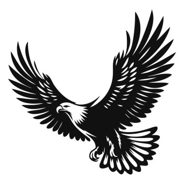 Dağ yaban hayatı ve yırtıcı hayvan doğa tasarımı için yükselen siyah vektör.