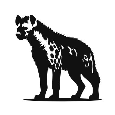 Yırtıcı tasarım ve vahşi yaşam grafikleri için ayakta duran bir sırtlan silueti.