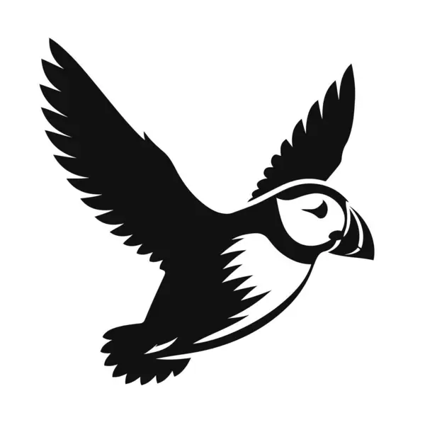 Martı silueti, sahil yaban hayatı ve okyanus doğası tasarımı için uçan siyah vektör.